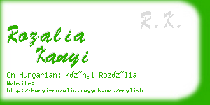 rozalia kanyi business card